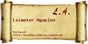 Leimeter Agapion névjegykártya